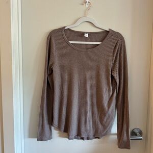 Super soft long sleeve ribbed top